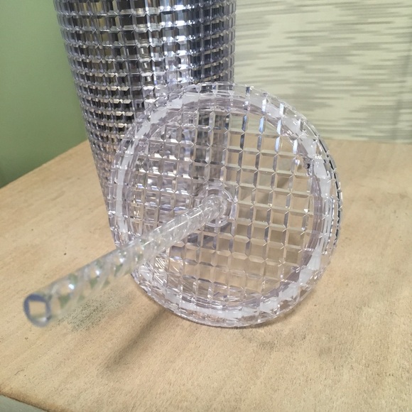 SALE Starbucks grid cold tumbler clear 24oz NWT - Picture 4 of 8